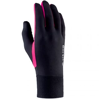 Rękawiczki - Rękawiczki do biegania Viking Runway Multifunction (kolor Czarny. Różowy, rozmiar 8) - grafika 1