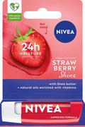 Balsamy do ust - NIVEA Nawilżająca Pomadka ochronna do ust Strawberry Shine 4.8g - miniaturka - grafika 1