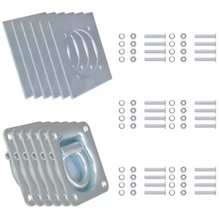 vidaXL Pierścienie mocujące ładunek, 6 szt, stal ocynkowana, 2000 kg - Żeglarstwo - miniaturka - grafika 1
