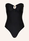 Stroje kąpielowe - Seafolly Góra Od Bikini Bandeau Palermo schwarz - miniaturka - grafika 1
