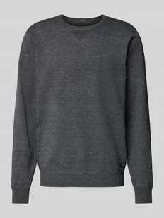 Sweter z dzianiny z okrągłym dekoltem model ‘Bruton’ - Swetry męskie - miniaturka - grafika 1