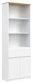 Regały - Regał Remi Rm09 69X194X35 Cm Biały / Dąb Evoke - miniaturka - grafika 1