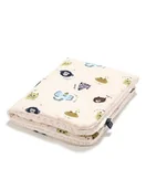 Koce i narzuty dla dzieci - La Millou Ciepły koc bawełniany minky M 80x100 ( Friends ) - miniaturka - grafika 1