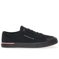 Trampki męskie - Buty Tommy Hilfiger Corporate Vulc Canvas FM0FM04954-BDS - czarne - miniaturka - grafika 1