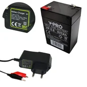 Ładowarki i akumulatory - Akumulator żelowy AGM 6V 5Ah + ŁADOWARKA PW - miniaturka - grafika 1