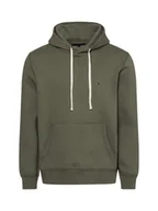 Swetry męskie - Tommy Hilfiger Męski sweter z kapturem Mężczyźni zielony jednolity, XXL - miniaturka - grafika 1