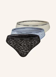 Calvin Klein Figi Modern Lace, 3 Szt. schwarz - Majtki damskie - miniaturka - grafika 1