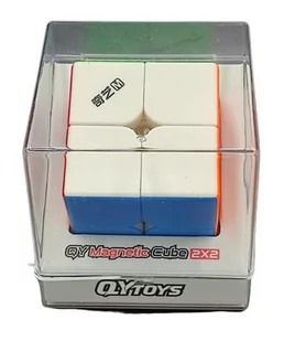 Kostka magnetyczna logiczna 2x2x2 QYToys + podstawka kostki Rubika - Łamigłówki - miniaturka - grafika 1