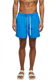 Spodenki damskie - Build your Brand Męskie szorty kąpielowe z nylonu dla mężczyzn z kieszeniami po bokach i na pośladkach, dostępne w wielu kolorach, rozmiary XS-5XL, kobaltowy niebieski, XL - grafika 1