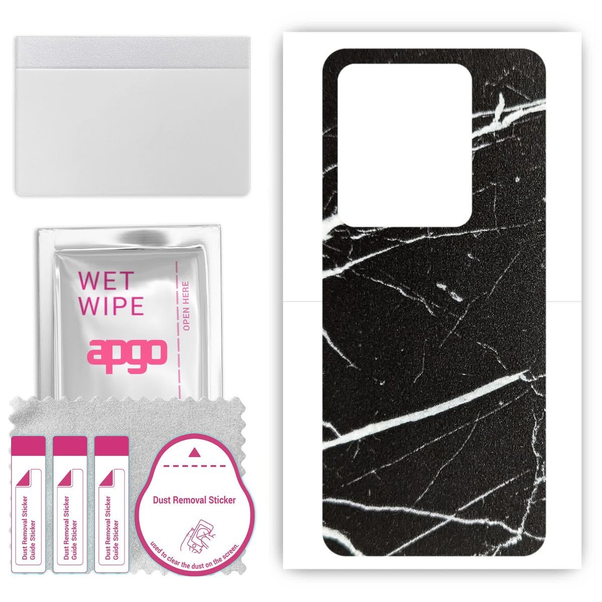 Folia naklejka skórka strukturalna na TYŁ do Infinix Note 30 5G - Marmur Ciemny - apgo SKINS