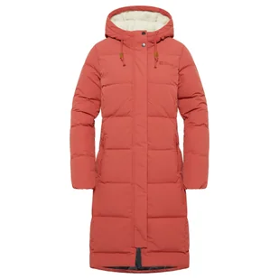 Damski płaszcz puchowy Jack Wolfskin NORDLICHT COAT W red coral - XS - Kurtki damskie - miniaturka - grafika 1