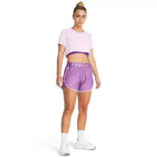 Damskie spodenki treningowe Under Armour Play Up 5in Shorts - fioletowe - UNDER ARMOUR - Spodnie sportowe damskie - miniaturka - grafika 1