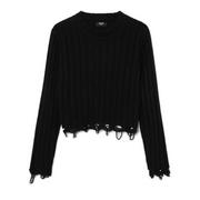 Swetry damskie - Cropp - Czarny sweter - Czarny - miniaturka - grafika 1