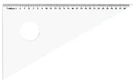 Linijki, ekierki - LENIAR Trójkąt z podcięciem plastikowy 60° / 23 cm 10041 - miniaturka - grafika 1