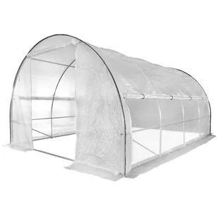 Tunel Foliowy Szklarnia 3x6m PREMIUM 18m2 z Siatką na insekty Biały - Szklarnie ogrodowe - miniaturka - grafika 1