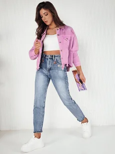 Kurtka damska jeansowa oversize MOLI fioletowa Dstreet TY4129-S/M - Kurtki damskie - miniaturka - grafika 1