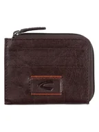 Portfele - Camel Active Skórzane etui "Panama" w kolorze ciemnobrązowym na karty - 10 x 7,5 x 1 cm - miniaturka - grafika 1