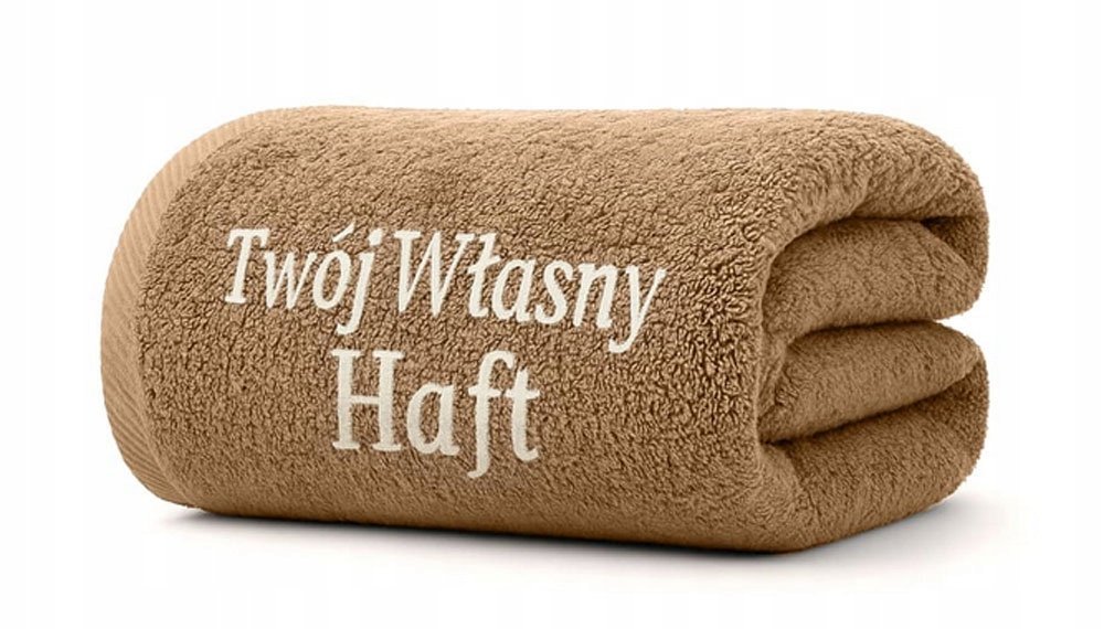 RĘCZNIK FROTTE KĄPIELOWY PLAŻOWY 50x100 TWÓJ WŁASNY HAFT IMIE WF SIŁOWNIA