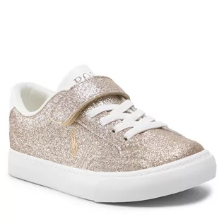 Buty dla dziewczynek - Sneakersy POLO RALPH LAUREN - Theron IV Ps RF103376 S Gold Glitter - grafika 1