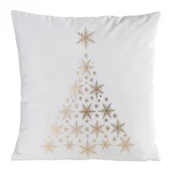 Pozostałe akcesoria świąteczne - Poszewka na poduszkę świąteczna Noel biało-złota 45 x 45 cm - miniaturka - grafika 1