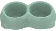 Miski dla psów - YARRO MISKA PLASTIK PODWÓJNA MAŁA ZIELONA 2x0,33l - miniaturka - grafika 1
