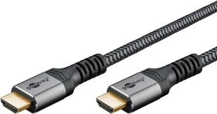Goobay 64995 kabel HDMI 3 m HDMI Typu A (Standard) Czarny, Srebrny - Kable - miniaturka - grafika 1