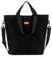 Torebki damskie - Torba damska torebka zakupowa shopper na ramię na zakupy z paskiem Rovicky czarna - miniaturka - grafika 1