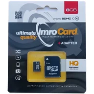 Karty pamięci - IMRO SDHC Class 10 8GB + adapter (KOM000654) - miniaturka - grafika 1