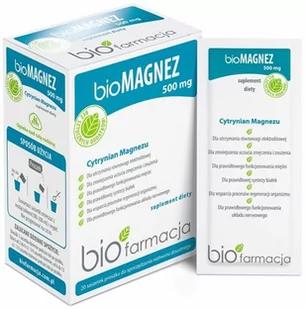 Biofarmacja Biofarmacja bioMagnez 500 mg 20 saszetek - Witaminy i minerały - miniaturka - grafika 1