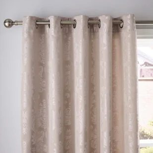 Beżowe adamaszkowe zasłony zestaw 2 szt. 229x229 cm Damask Jacquard – Catherine Lansfield - Zasłony - miniaturka - grafika 1