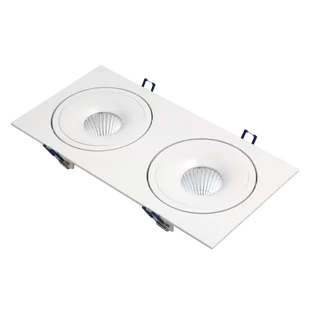 OXYLED Oprawa podtynkowa LED STILLO SQ DUE WHITE 2 x 8W 4000K - Oprawy, klosze i abażury - miniaturka - grafika 1
