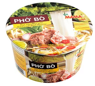 MAMA Zupa Pho Bo wołowa z makaronem ryżowym 65g - MAMA 782-uniw - Kuchnie świata - miniaturka - grafika 1