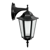Lampy ogrodowe - Kinkiet zewnętrzny CZARNY LATARNIA ogrodowa E27 lampa elewacyjna IP54 - miniaturka - grafika 1