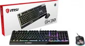 Zestawy myszka + klawiatura - Klawiatura + mysz MSI MSI S11-04DE601-CLA klawiatura Dołączona myszka Gaming USB QWERTZ Niemiecki Czarny - miniaturka - grafika 1