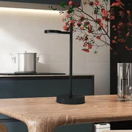 Lampy stojące - Näve Lampa stołowa LED Lupa, czarna Wysokość 45 cm Metal Touchdim - miniaturka - grafika 1
