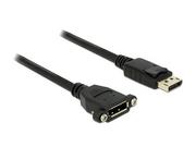 Inne akcesoria audio-wideo - Delock 1m M-F DisplayPort Czarny, Kabel - miniaturka - grafika 1