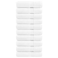 Ręczniki - vidaXL Ręczniki premium SOLUND, 10 szt., białe, 50x100 cm, 600 g/cm² - miniaturka - grafika 1