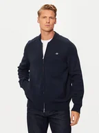Swetry męskie - Gant Sweter 8050223 Granatowy Regular Fit - miniaturka - grafika 1