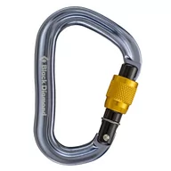 Sprzęt wspinaczkowy - Karabinek Black Diamond Vaporlock Screwgate - dark gray/yellow - miniaturka - grafika 1