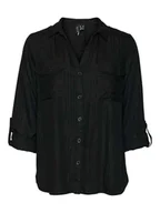 Bluzki damskie - Vero Moda Bluzka w kolorze czarnym - miniaturka - grafika 1