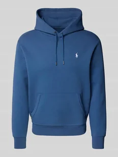 Bluza z kapturem, wyhaftowanym logo i kieszenią kangurką - Bluzy męskie - miniaturka - grafika 1