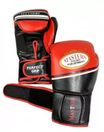 Rękawice bokserskie - Masters FIGHT EQUIPMENT Rękawice bokserskie, RBT-LF czarno-czerwone, 14 oz - miniaturka - grafika 1