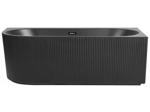 Wanna narożna lewa 170 cm x 80 cm czarna GOCTA - Wanny - miniaturka - grafika 4