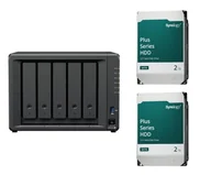 Serwery plików NAS i macierze dyskowe - Synology DS1525+ 2x 2TB HDD HAT3300-2T DS1525+_2x2TB (1349230+2*1289202) - miniaturka - grafika 1