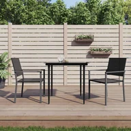 Fotele i krzesła ogrodowe - vidaXL Krzesła ogrodowe, 2 szt., czarne, 54x62,5x89 cm, polirattan - miniaturka - grafika 1