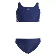 Stroje kąpielowe dla dziewczynek - adidas Dziewczęce bikini z 3 paskami - miniaturka - grafika 1