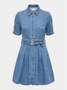 ONLY Sukienka jeansowa Myra 15300434 Niebieski Regular Fit - Sukienki - miniaturka - grafika 1