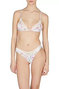 Emporio Armani Damskie stringi z mikrofibry Daily Charme, Jogurt kwiatowy nadruk, XL - Majtki damskie - miniaturka - grafika 1
