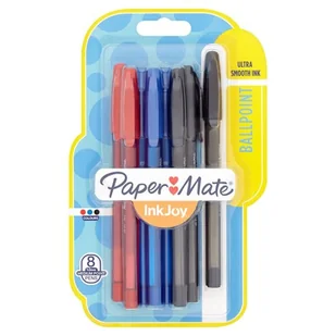 Papermate InkJoy 100 ST Czarny, Niebieski, Czerwony Długopis Średni 8 szt. - Długopisy - miniaturka - grafika 1