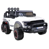 Pojazdy elektryczne dla dzieci - Import SUPER-TOYS MEGA JEEP WORKS SIX 4X4 2 X 12V MĘKKIE KOŁA MIĘKKIE SIEDZENIE/JC003 JC-003-CZARNY - miniaturka - grafika 1